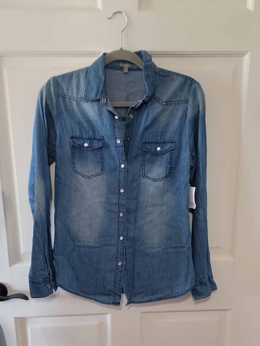 Classic Blue Denim Button-Down Shirt